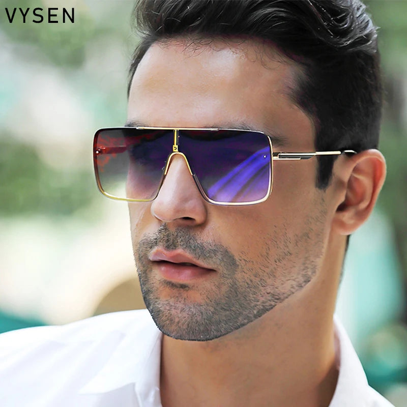 Fashion Oversized Square Sunglasses For Men Big Frame
