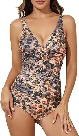 Vintage One Piece Swimsuit Sexy Printed Swimming Suit for Women Summer Monokini Swimwear Bathing Suits Boho Ladies Swimsuits