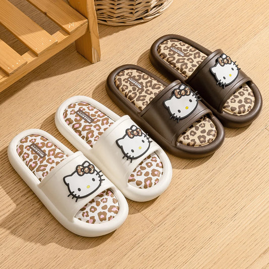 Leopard Women Slippers Summer Cartoon Non-slip