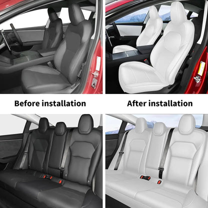 For Tesla Model 3 Highland 2024 Seat Covers, Nappa Leather