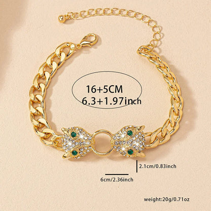 Round Leopard Head Bracelet Simple Fashion Hand Jewelry