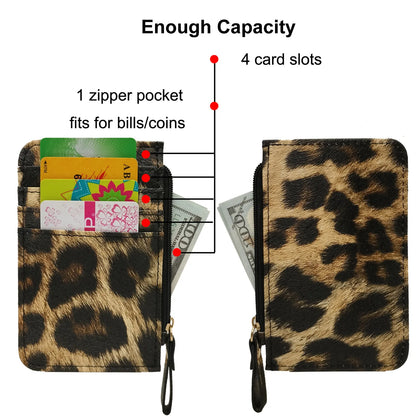 New Leopard Pattern Leather Slim Card Wallet For  men