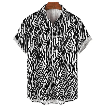 Summer 3D Leopard Print Shirts For Men Clothes