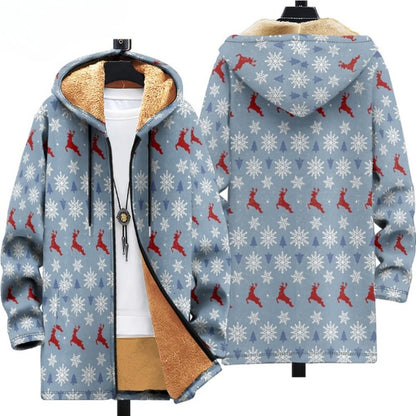 Men Cardigans Coats Leopard Pattern Art Graphics Printed