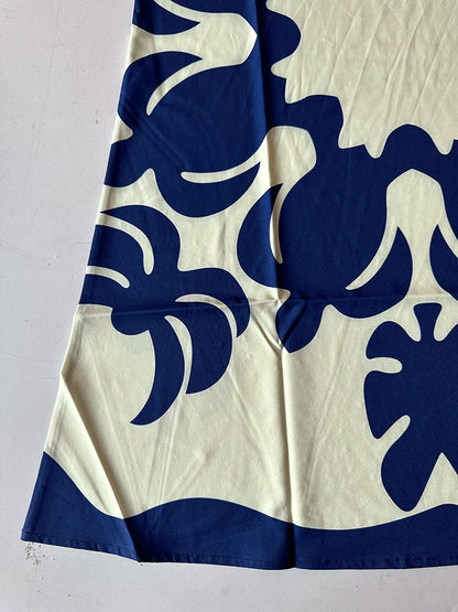 2024 European and American Cross-border WOMEN'S Clothing New Dress V-neck Sleeveless Sexy Printed Large Hem Medium Length Dress