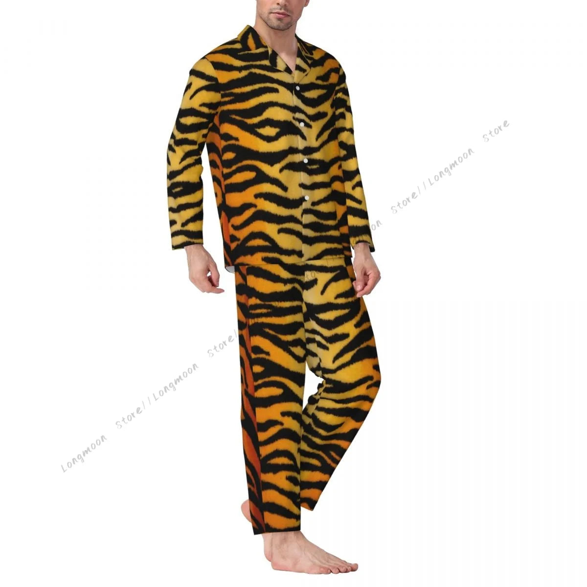Mens Pajamas Sets Home Suits Tiger Leopard And Crocodile