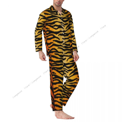 Mens Pajamas Sets Home Suits Tiger Leopard And Crocodile