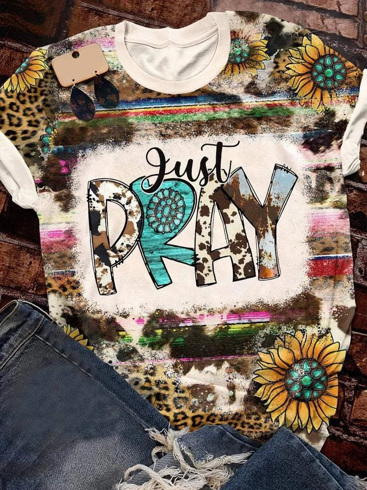 Jesus Cross T Shirt Gold Sunflower 3d Print T-shirt Women