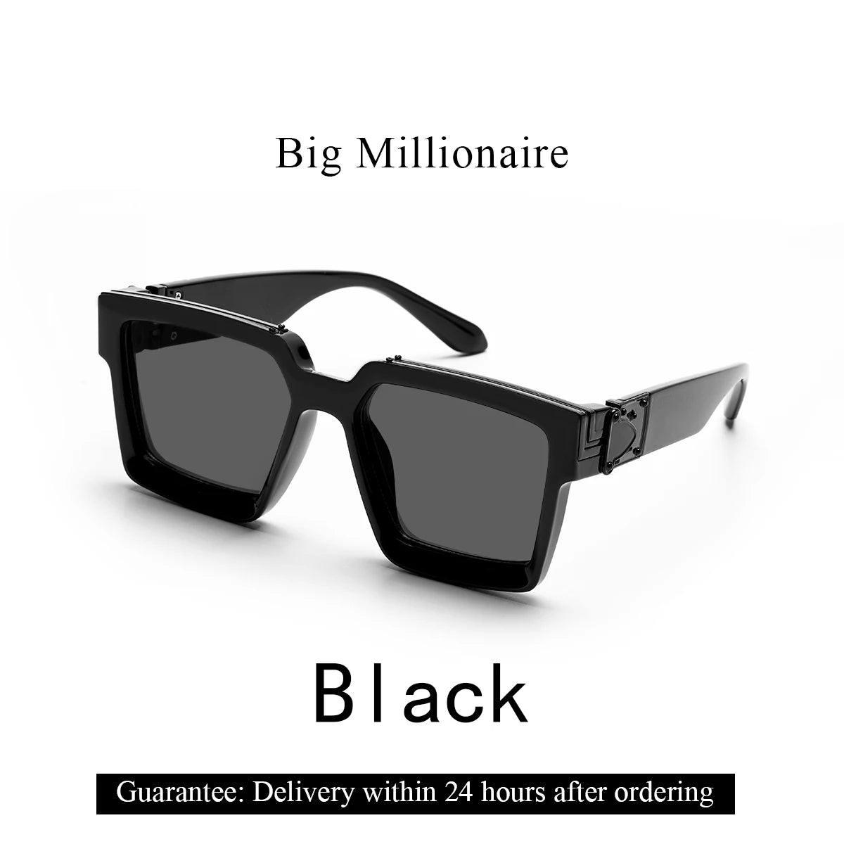 Ruiao Retro Black Millionaire Shades Luxury Sunglasses 2025 For Men Designer Famous Brand Square Sun Glasses Man Women Sunglass