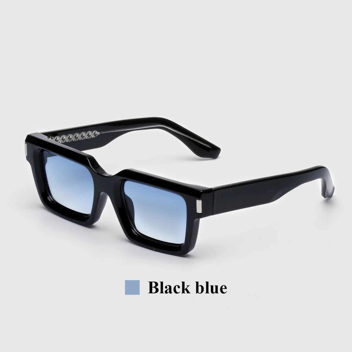 Ruiao 2025 retro black designer sunglasses vintage for women clear luxury square rectangular blue lens man UV400 high quality