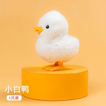 Yellow Jumping Chicken Clockwork Toy Walking Simulation