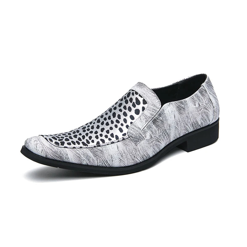 Summer New Leopard Print Men's Shoes Pointed