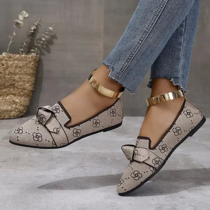 Women Shoes Leopard Print Flats Pointed Toe Flat Casual