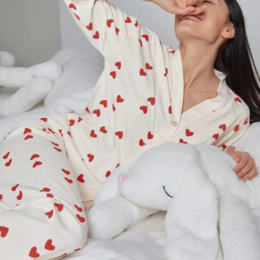 New Spring and Autumn Pajamas Homewear Suit