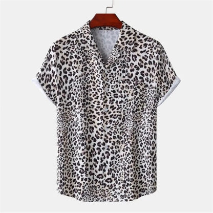 Summer 3D Leopard Print Shirts For Men Clothes