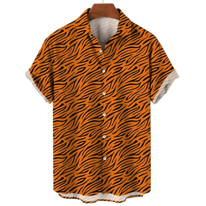 Summer 3D Leopard Print Shirts For Men Clothes