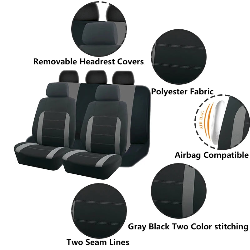 AUTO PLUS Universal Fabric Car Seat Covers Fit For Most Car