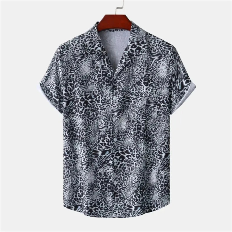 Summer 3D Leopard Print Shirts For Men Clothes
