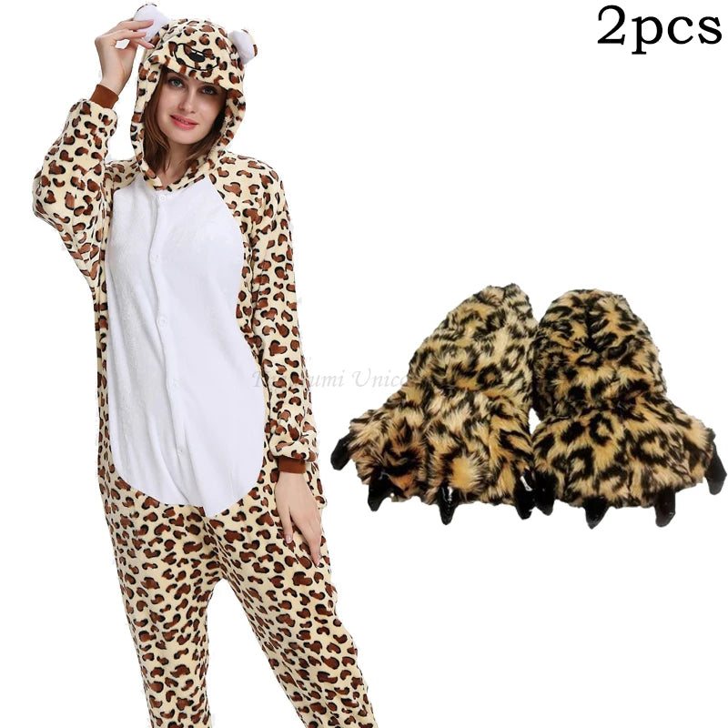Unisex Leopard Kigurumi Unicorn   Women's Pajamas
