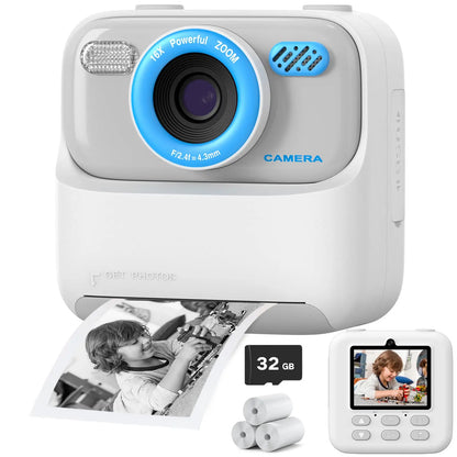 Upgrade Kids Camera Instant 1080P HD Dual Lens Selfie