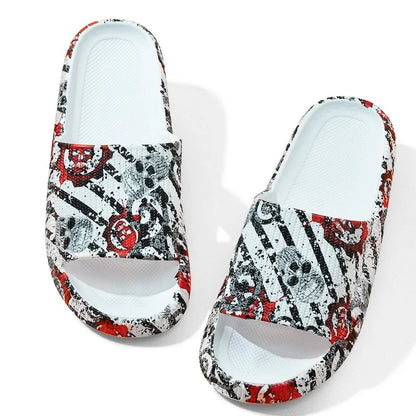 Leopard Print Cloud Slippers For  Men