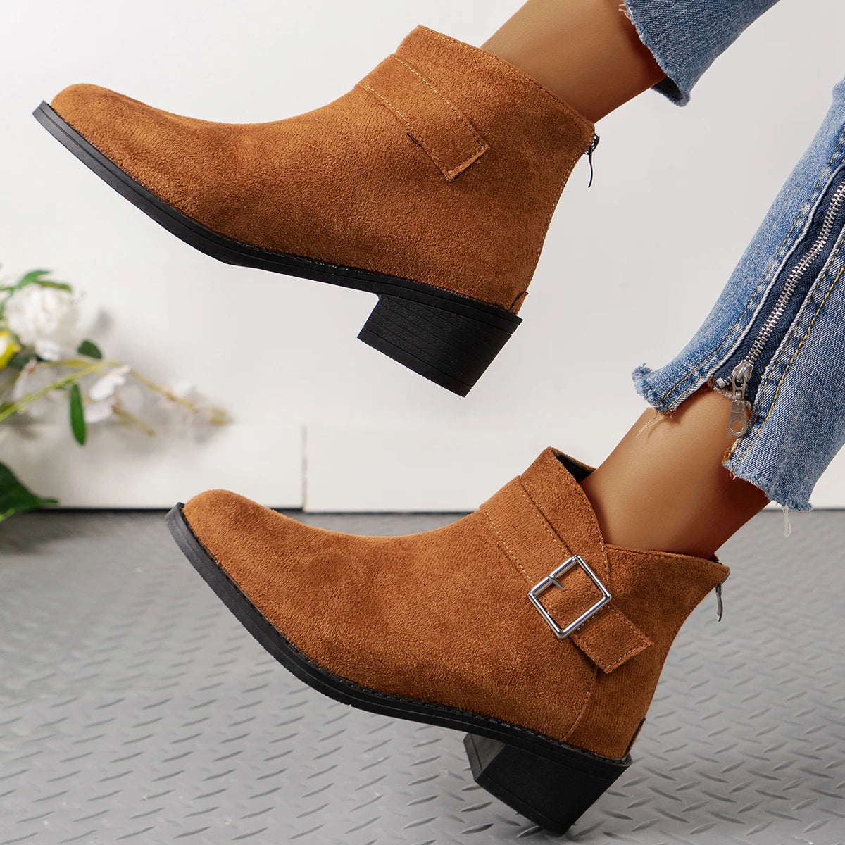 New Ankle Boots Women High Heels Women Shoes