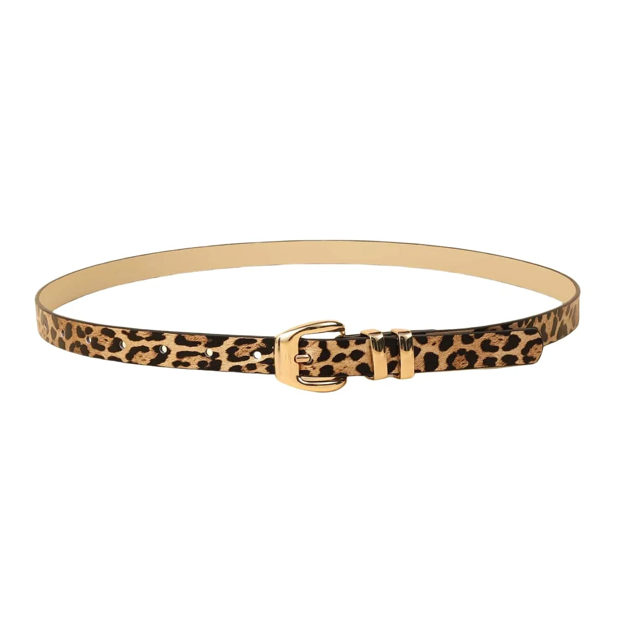 Leopard Print Pu Women's Belt Trendy Casual Versatile