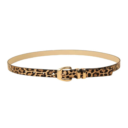 Leopard Print Pu Women's Belt Trendy Casual Versatile