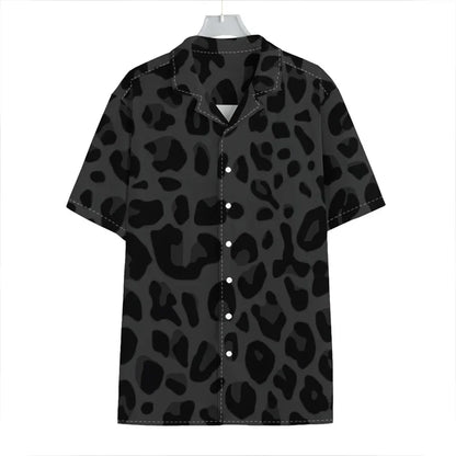 Men's Casual Leopard Print Hawaiian Shirts Short Sleeve