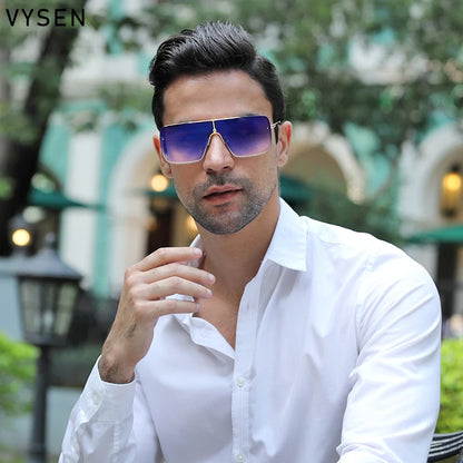 Fashion Oversized Square Sunglasses For Men Big Frame