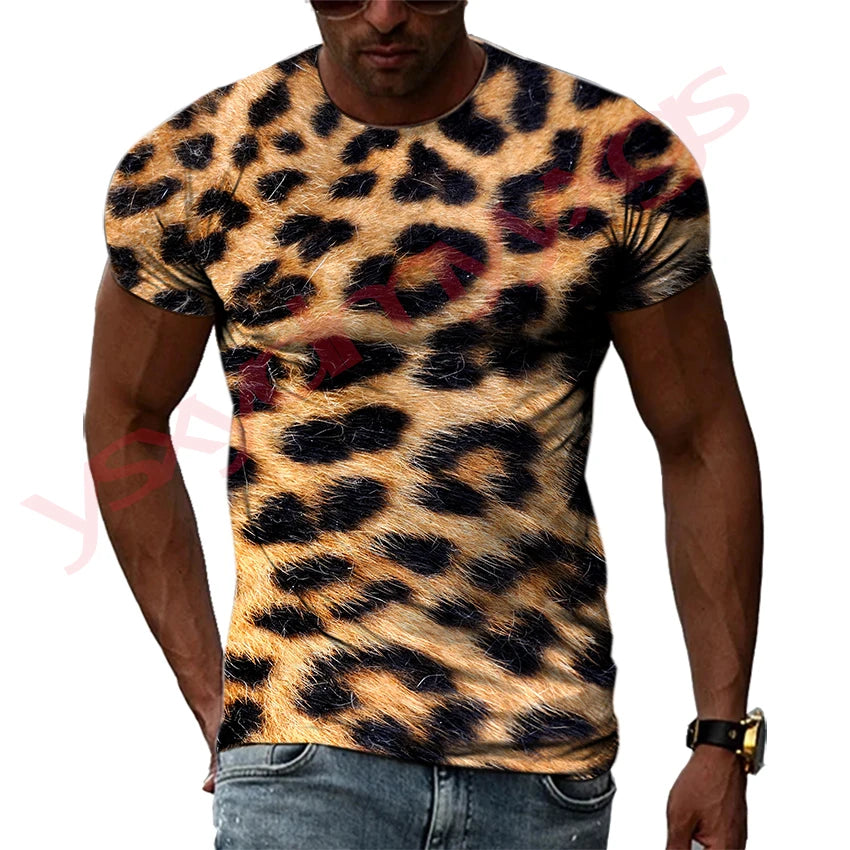 Summer Hip-Hop Style Leopard Tiger Animal Fur