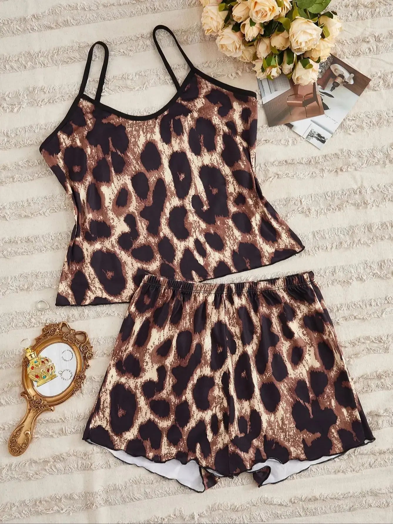 Women's new style home wear leopard print pattern