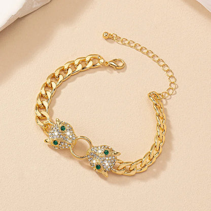 Round Leopard Head Bracelet Simple Fashion Hand Jewelry