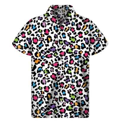Colorful Leopard Hawaiian Shirts For Men Clothing 3D Print