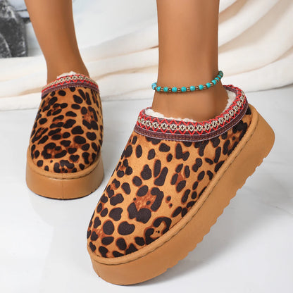 New Slip on Leopard Comfortable Outdoor Slippers Women