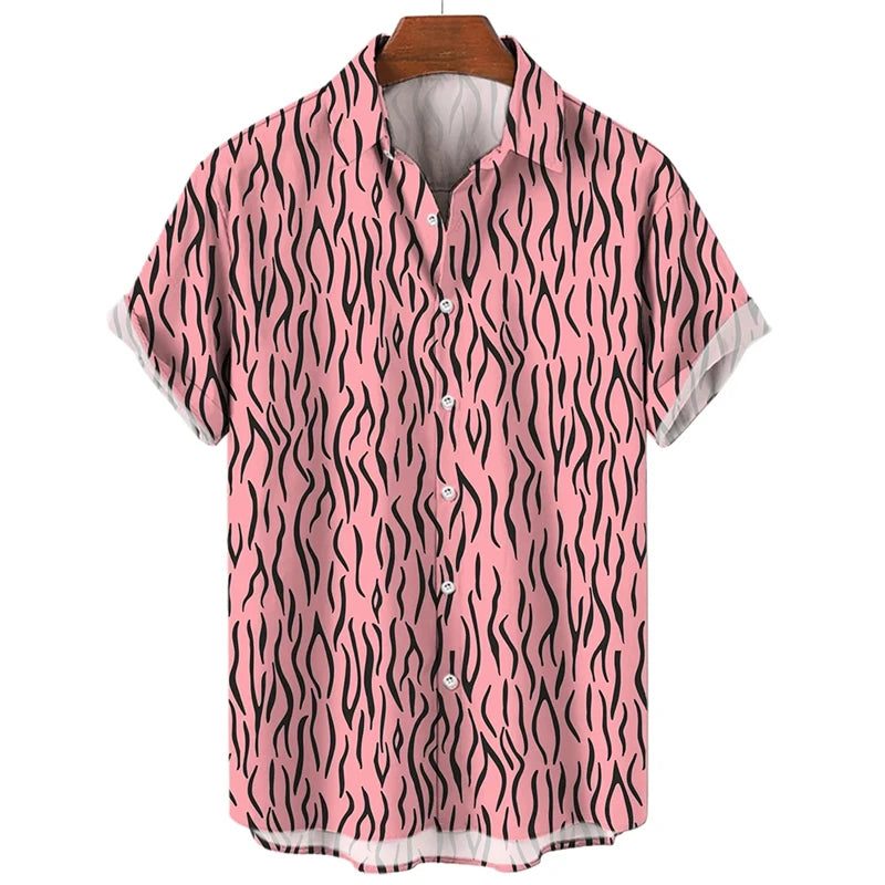 Summer 3D Leopard Print Shirts For Men Clothes