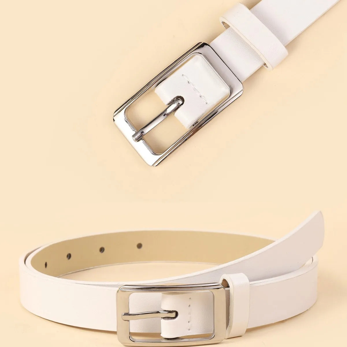 Leopard Print Pu Women's Belt Goth Retro Jeans