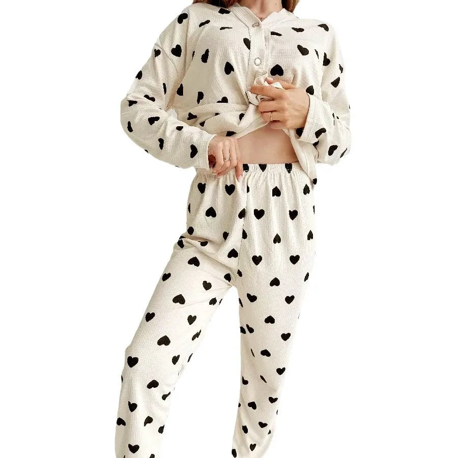 New Spring and Autumn Pajamas Homewear Suit