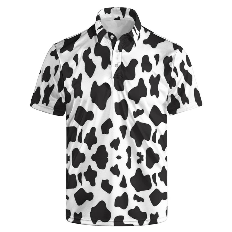 Fashion Leopard Polo Shirt For Men Summer Women
