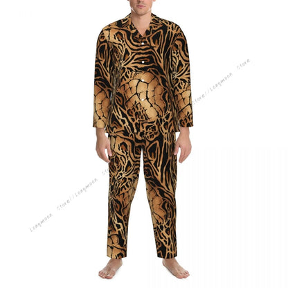 Mens Pajamas Sets Home Suits Tiger Leopard And Crocodile
