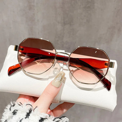 New Retro Sunglasses Women Fashion Polygonal