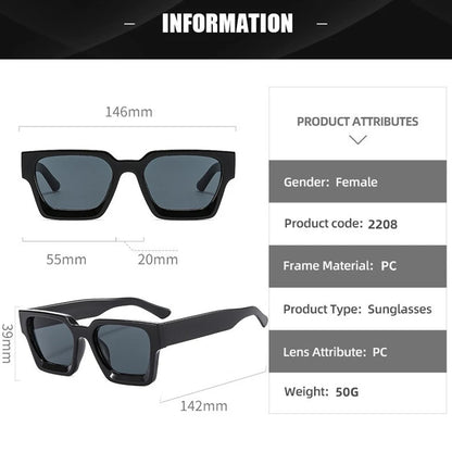 Fahion Vintage Small Square Sunglasses  Women
