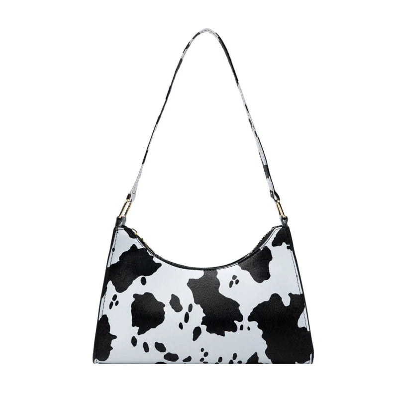 Fashion Zebra Leopard Print Women Handbag PU Leather