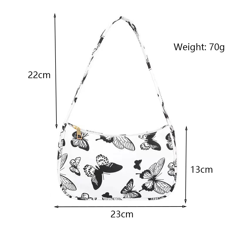 Animal Pattern Print Nylon Shoulder Bag Casual Women