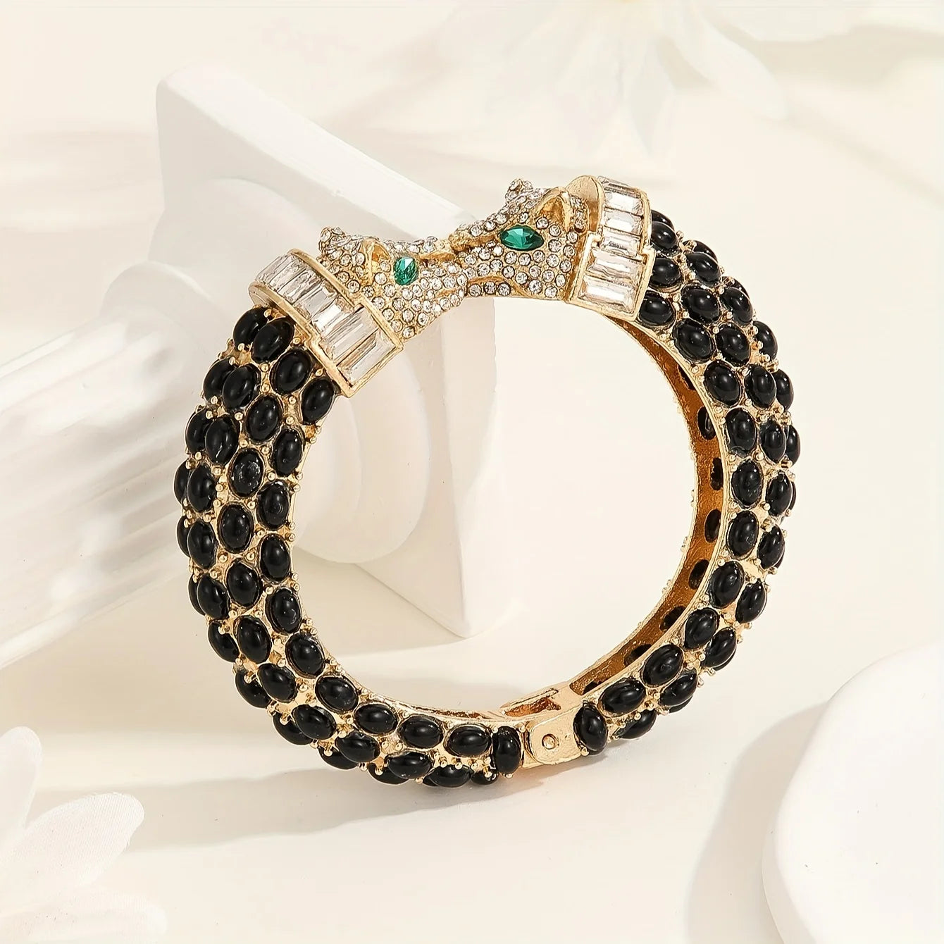 Vintage Luxury Full Rhinestone Double Headed Leopard