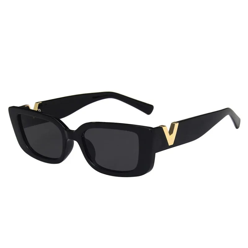 Retro Rectangle Sunglasses Women Brand Designer