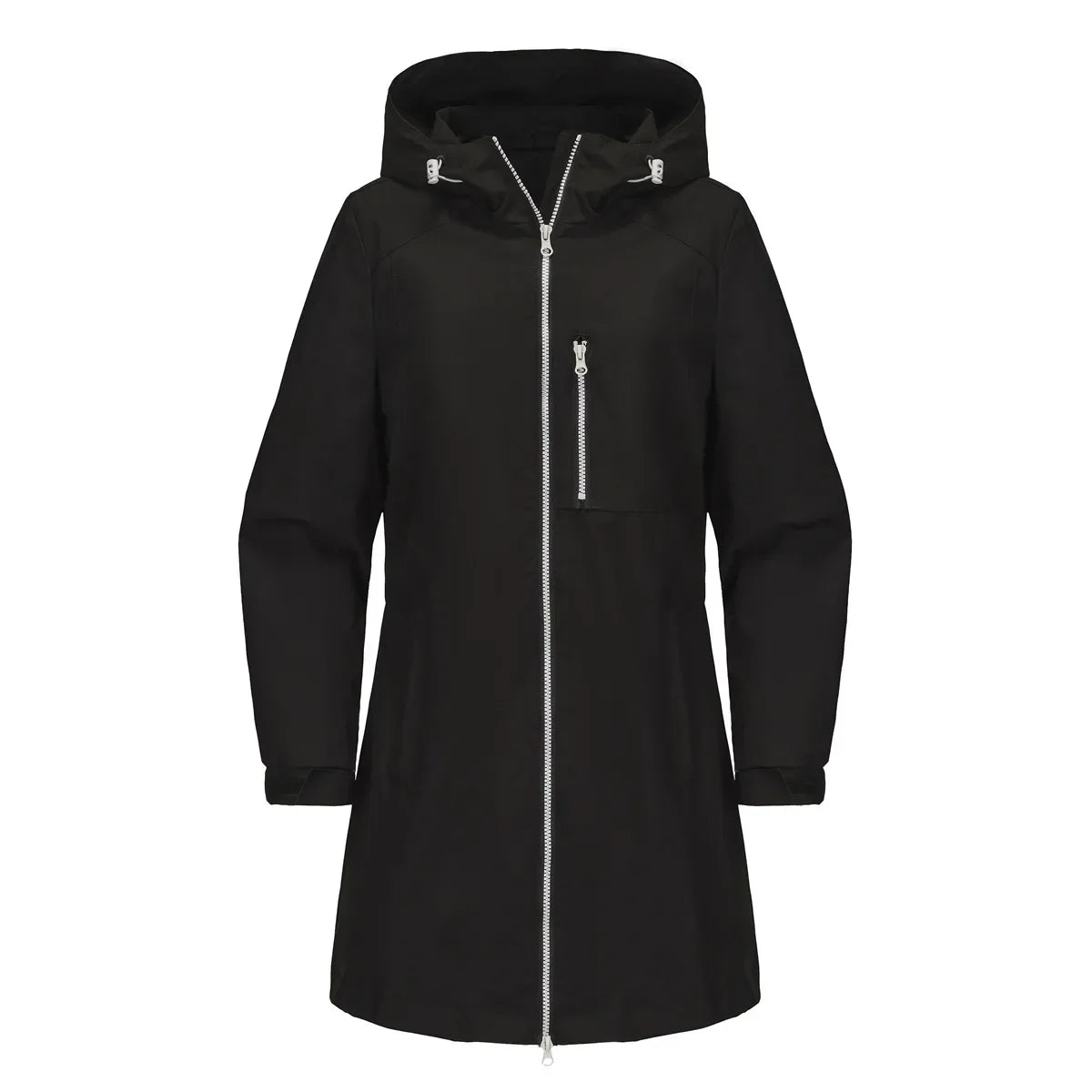 Spring New Green Women's Hooded Long Jacket, Fashion Casual Coats, European Size S-3XL, Trench Women, Pink Black Blue Available