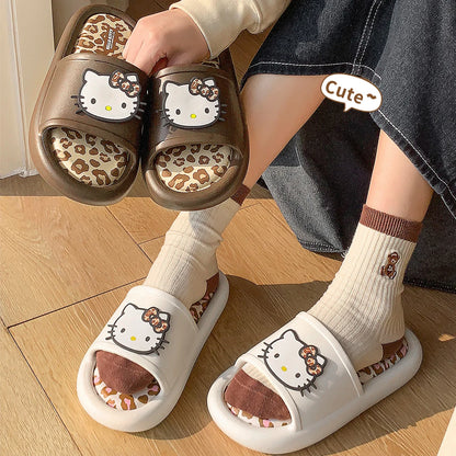 Leopard Women Slippers Summer Cartoon Non-slip