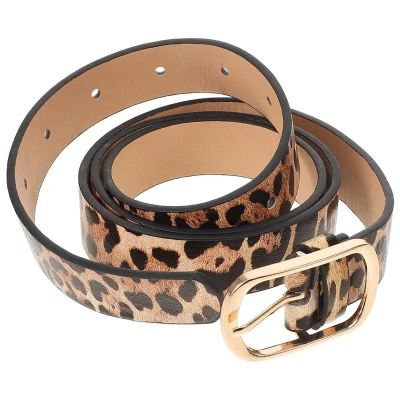 1pc Retro Female Leopard Belt Women Luxury Belt