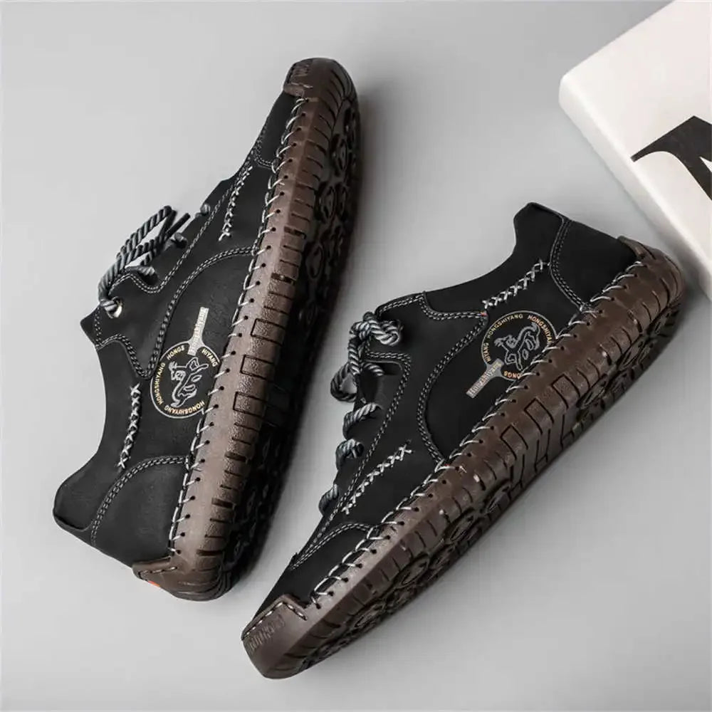 Anti Slip With Lacing Leopard Shoes Elegant Mens Ankle Boots